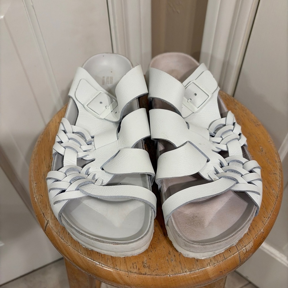 Birkenstock Tallahassee Archive Project White Woven Sandals Size EU 41/US 10